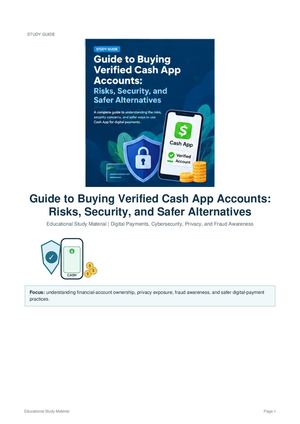 Guide To Buying Verified Cash App Accounts Study Guide Illustrated