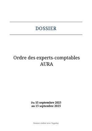 Ordre Des Experts Comptables Aura 15092026