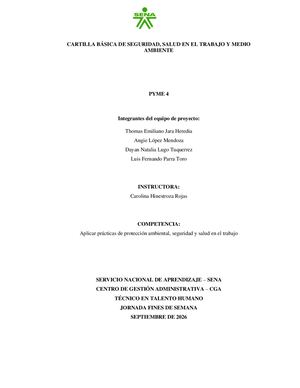 Manual Básico De Sst Para Pymes