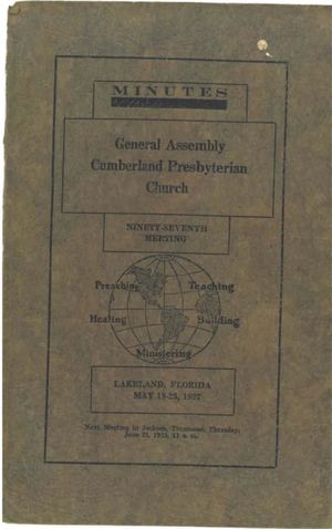 1927 Minutes of the General Assembly