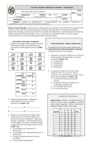 Evalución Trimestral 1 4°