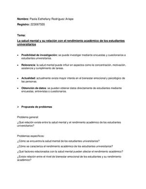 Temática Definida De Investigación