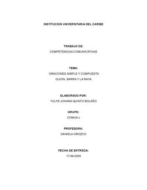 Trabajo De Comunicativas Oraciones Y Signos
