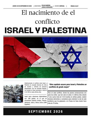 Periódico Con El Conflicto De Israel Y Palestina