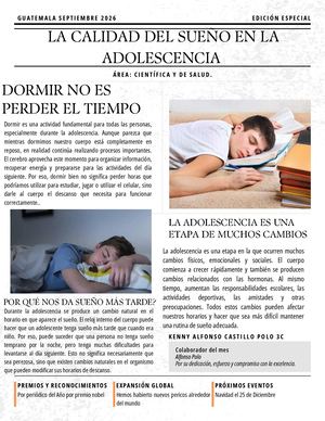 La calidad del sueño en la Adolescencia