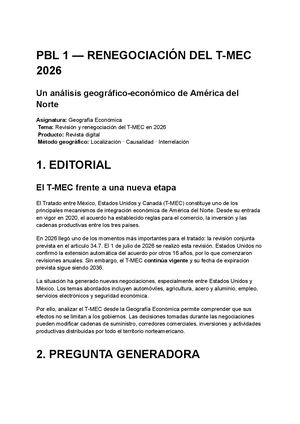 Renegociación Del T-Mec