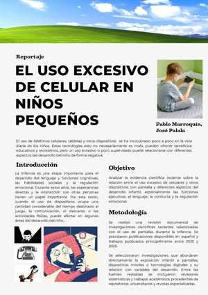 el uso excesivo de celular en niños pequeños