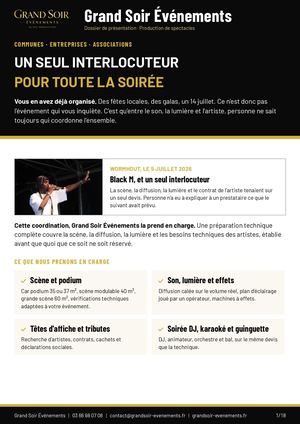 Brochure Grand Soir Evenements Productyion