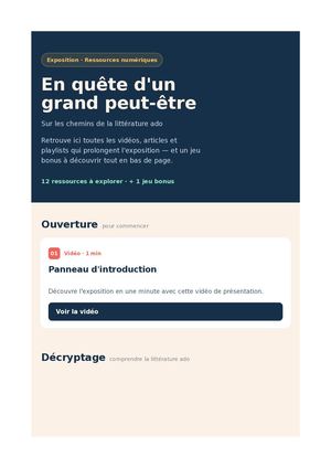 Exposition Ressources Numeriques