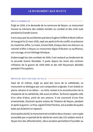 Monument Aux Morts de Noyon