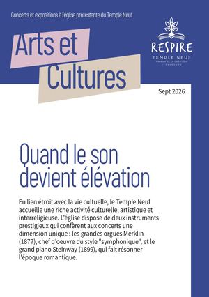 Arts et Cultures - Rentrée 2026