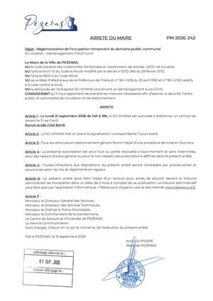 Arrêtés 17 09 2026