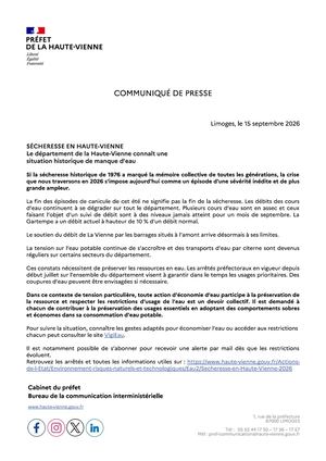 Communique De Presse Pref