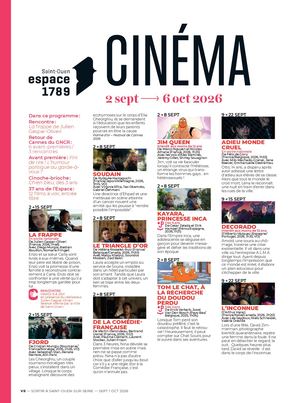 Cinéma septembre octobre 2026