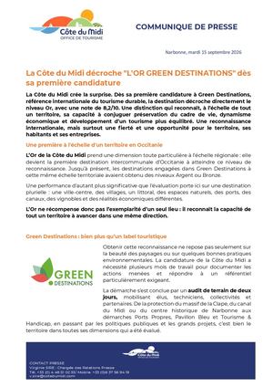 Cp Green Destination Révélation Or Côte Du Midi