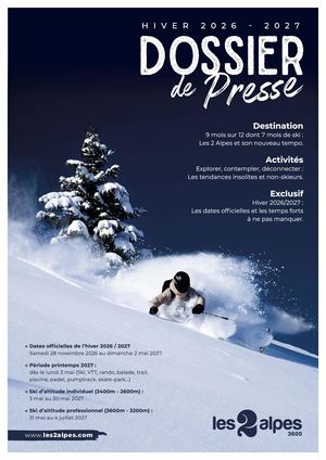 Dossier de Presse Les 2 Alpes Hiver 2026-2027 Français