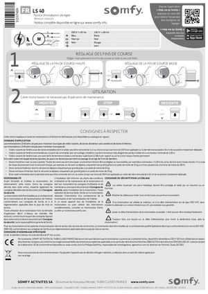 Notice Moteur Somfy Ls40