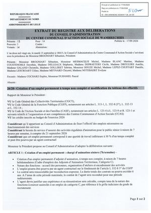 26 20 Création Emploi Permanent Chargé D'animation Séniors