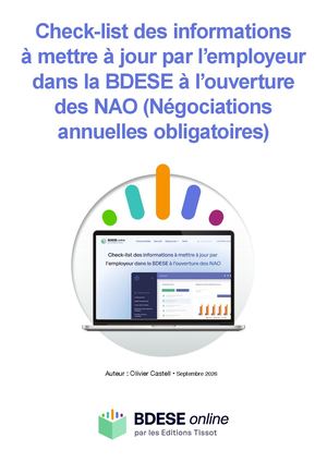 BDESE et NAO : check-list des indicateurs