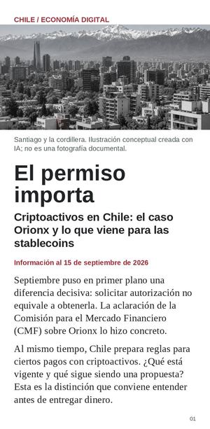 Chile Criptoactivos Regulacion Septiembre 2026