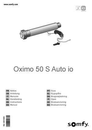 Notice Moteur Somfy Oximo Court Io