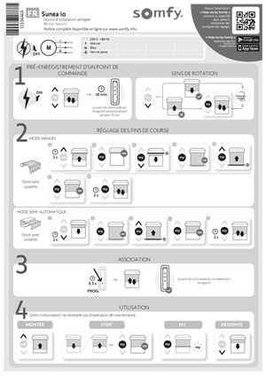 Notice Moteur Somfy Sunea