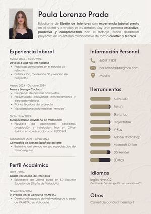 CV - Paula Lorenzo Prada - Interior designer