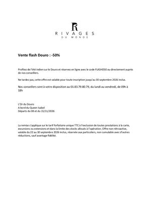 Conditions FR - Vente flash Douro sept 26