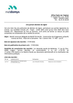 BAUGE Tr.1987 Relance du Lot 07