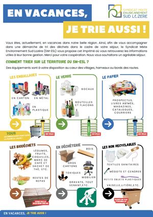 Flyer En Vacances, Je Trie Aussi ! (En Français)