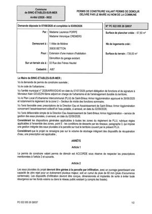 PC 26 Q 0037 - Arrêté