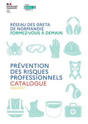 Catalogue 2026 Prévention des risques professionnels