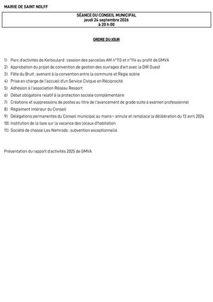 Ordre Du Jour Cm Du 24 Septembre 2026