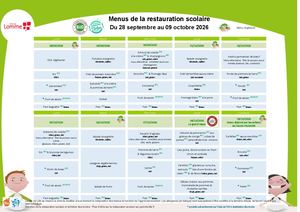 Menus Du 28 09 Au 09 10 26