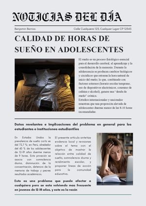 Documento A4 Portada Periódico Revista Noticias Editorial Moderno Blanco Y Verde (1)