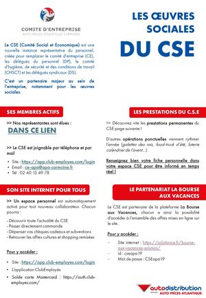 Fiche Avantages Cse