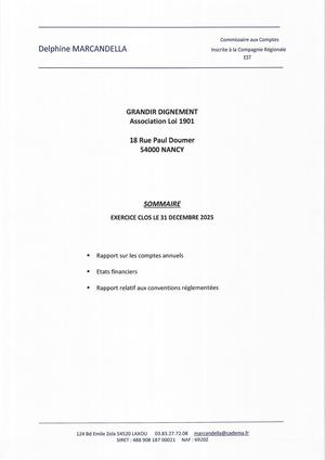 Rapport Cac 2025 Grandir Dignement