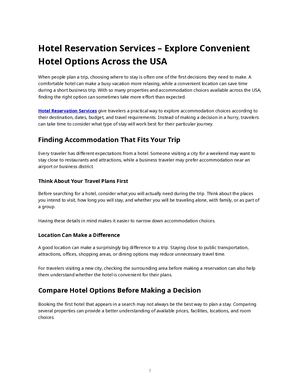 Hotel Reservation Services – Explore Convenient Hotel Options Across The Usa