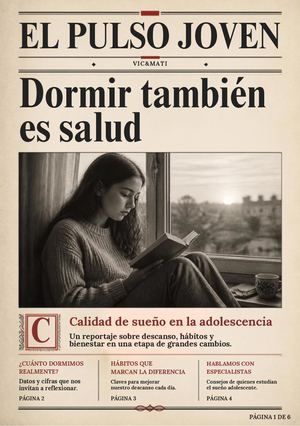 Periódico Sobre Calidad Del Sueño En La Adolescencia