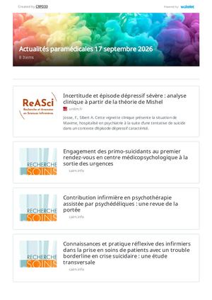 Actualités Paramédicales 17 Septembre 2026