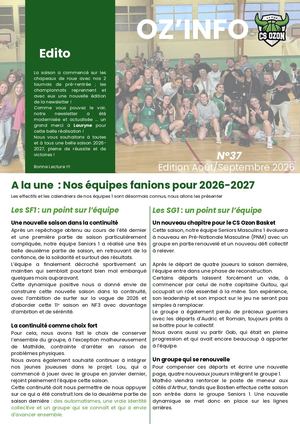 Newsletter Cso Août Septembre 2026 N°37