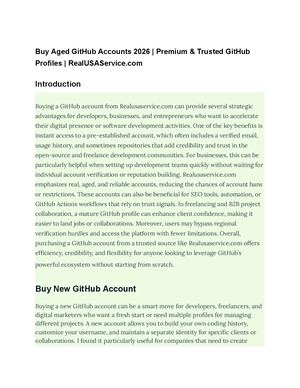 Buy Aged Git Hub Accounts 2026 Premium & Trusted Git Hub Profiles Real Usaservice