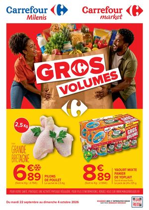 CATALOGUE PROMO CARREFOUR MARKET/ MILENIS GUADELOUPE GROS VOLUME SEPTEMBRE 2026