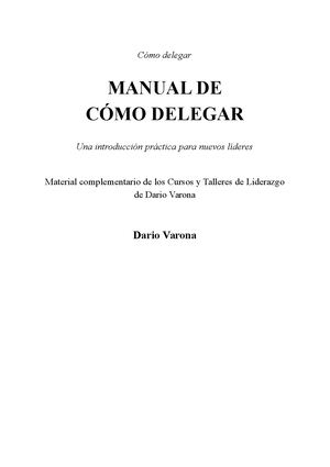 Manual De Como Delegar