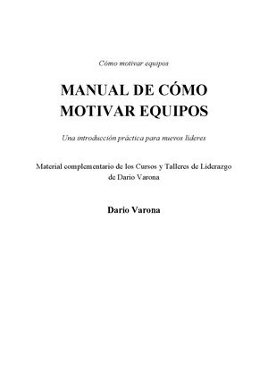 Manual De Como Motivar
