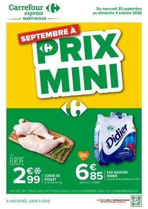 CATALOGUE PROMO CARREFOUR EXPRESS MARTINIQUE SEPTEMBRE À PRIX MINI SEPTEMBRE 2026