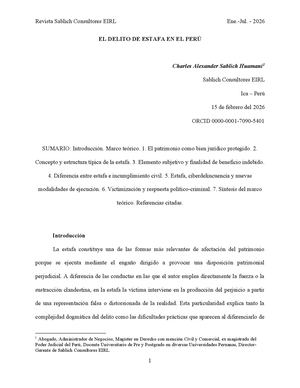 La Estafa En El Perú
