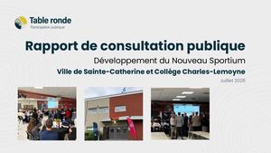 Rapport  de consultation Publique - Nouveau Sportium