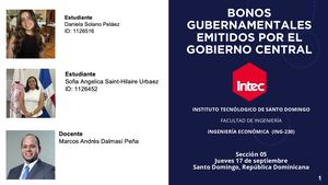 Bonos gubernamentales emitidos por el gobierno central