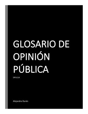 0001 Glosario De Opinión Pública